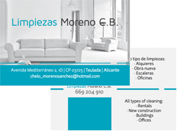 Tarjetas de visita empresa de limpieza